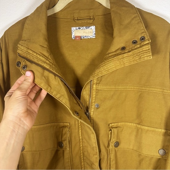 Pilcro X Anthropologie Utility Bomber Jacket Camel Tan Size Large capsule - Picture 6 of 15